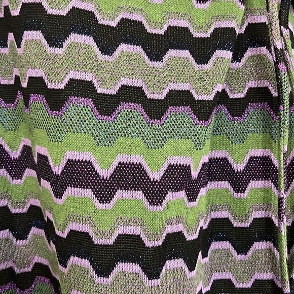 NWOT Zara ZigZag Lace Up Cutout Metallic Mini Dress - M - Picture 6 of 11